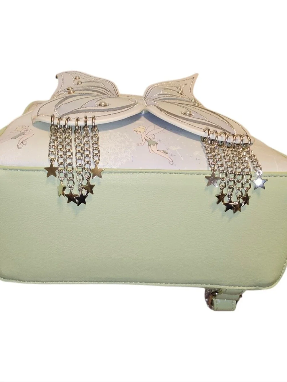 NWT Danielle Nicole Disney Peter Pan Tinker Bell Wings Dangle Mini Backpack - Picture 6 of 7